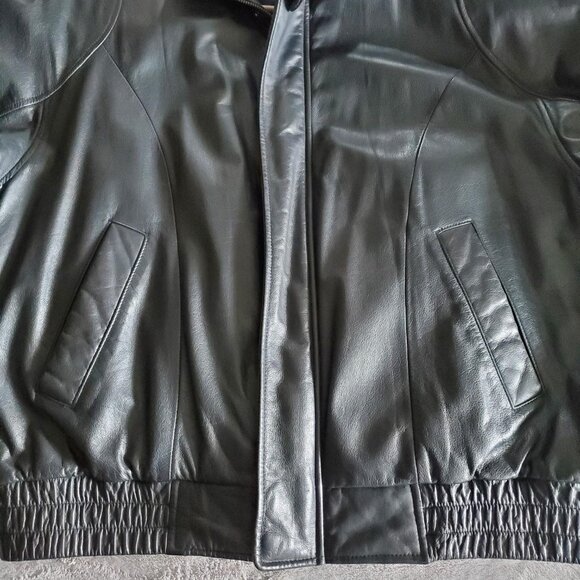 Men's Heavy Weight Genuine Leather Jacket - Size L - Picture 5 of 10